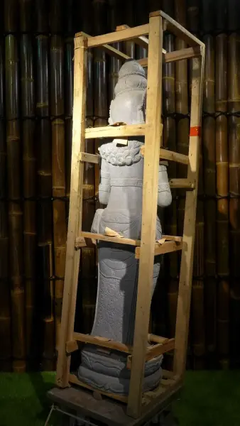 Product image of the product “Standing Sri Dewi, Folded hands and Turning the wheels models, sizes 160cm and 175cm, Natural finish Folded hands (A) | 160 cm”